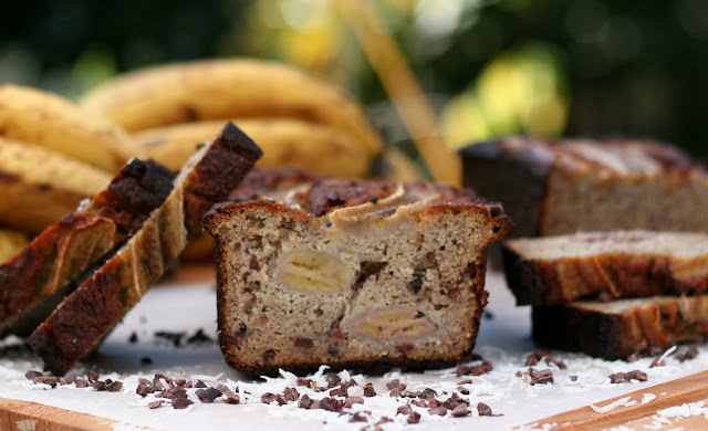 Nut Free Chocolate Banana Bread (Paleo, Grain free & Gluten free)