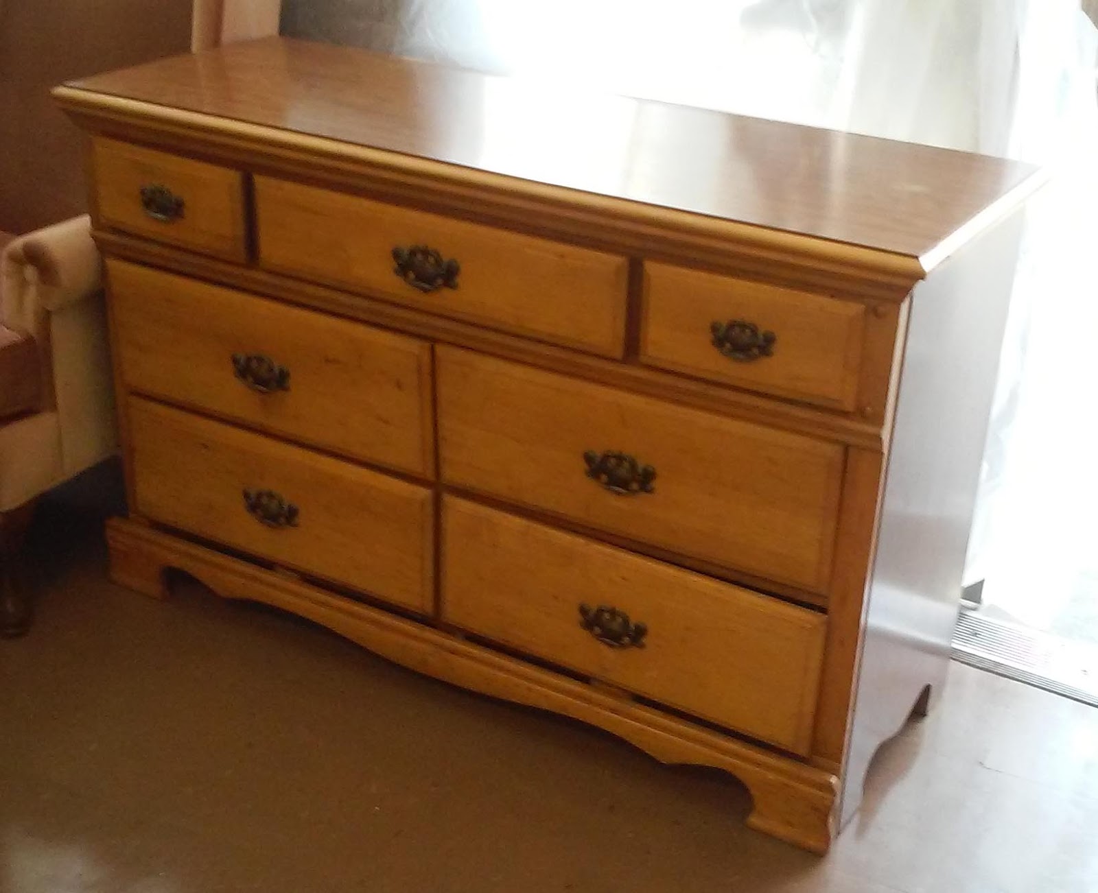 UHURU FURNITURE & COLLECTIBLES SOLD **REDUCED** Pine & Formica Dresser