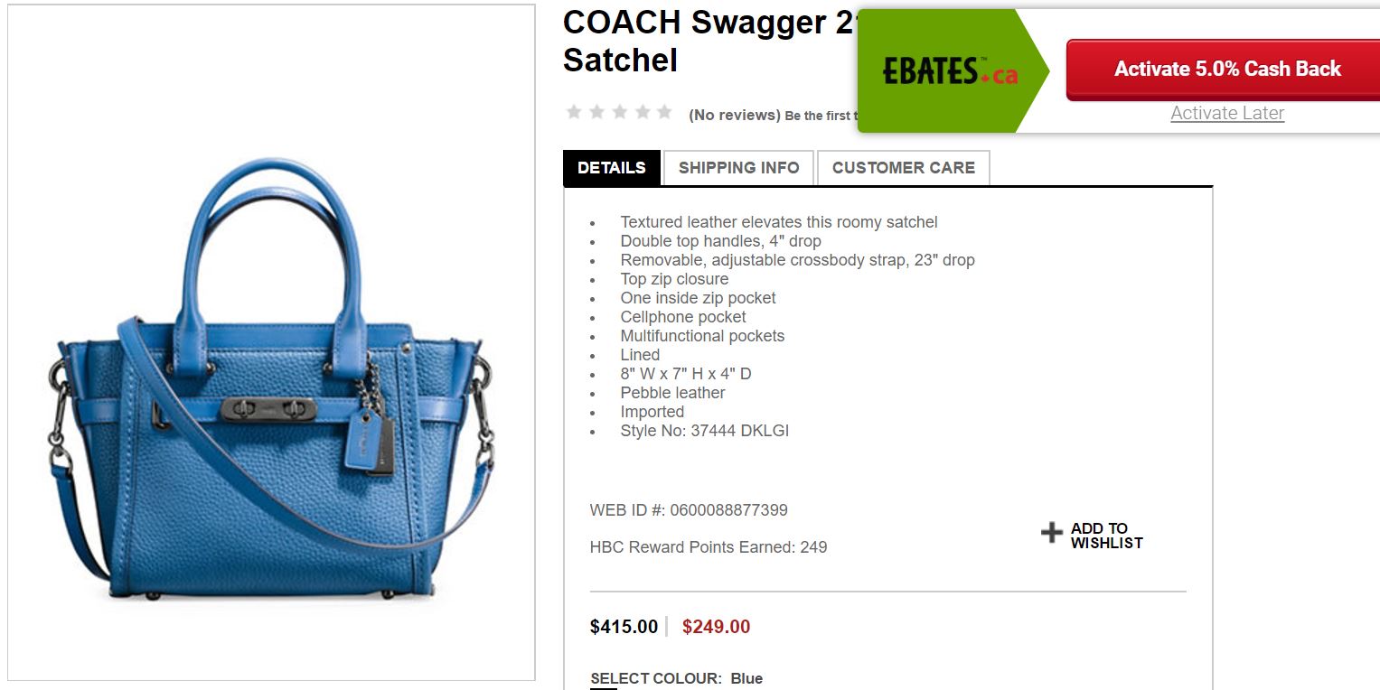 hudson bay coach bags