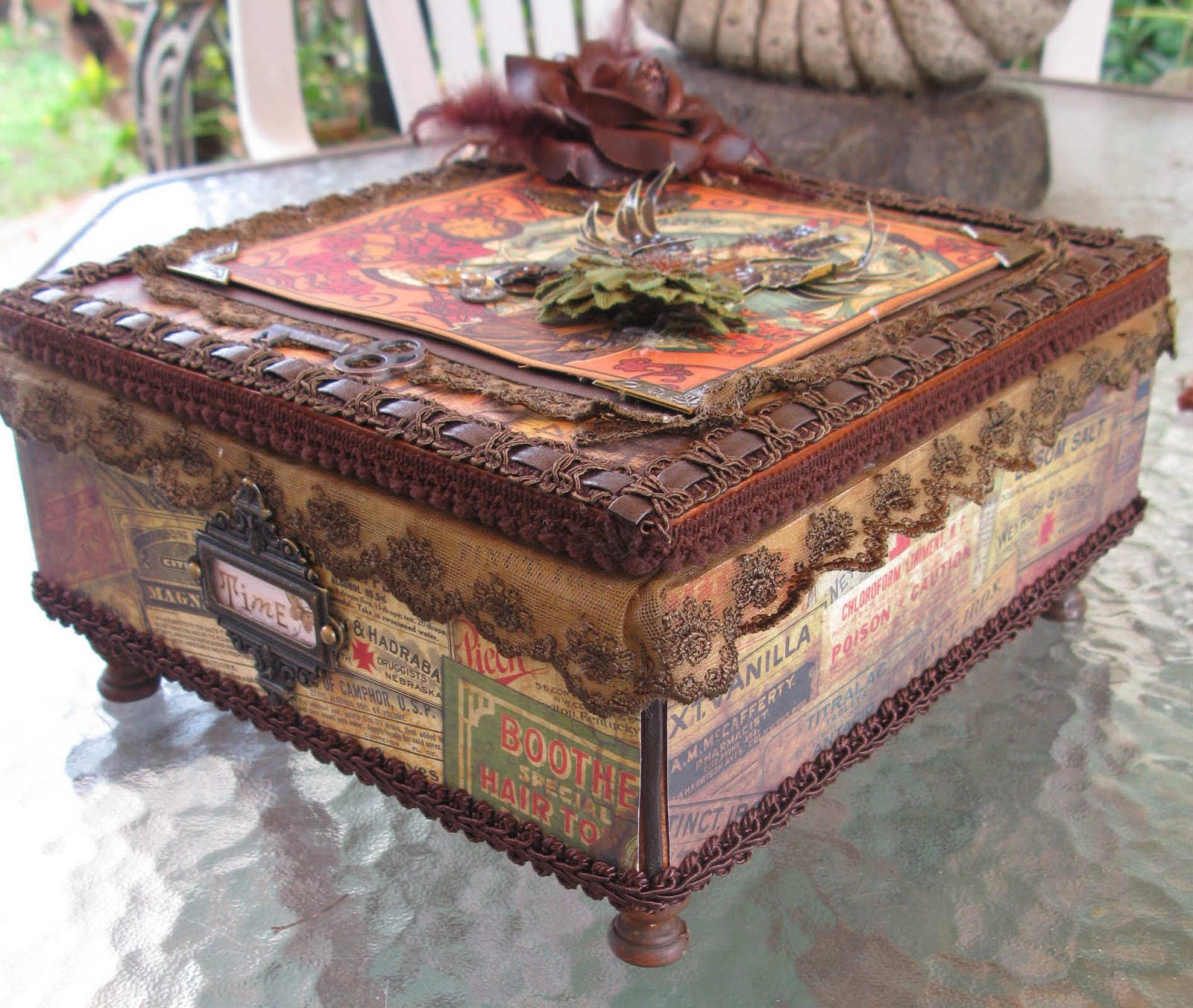 Martica Designs Steampunk Cigar Box