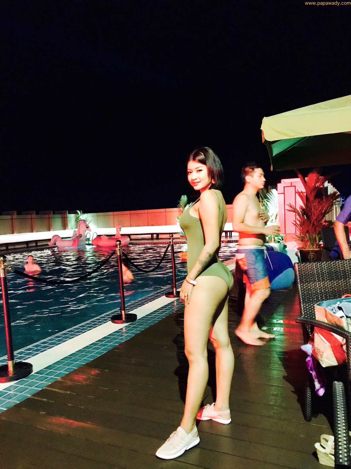 Chaw Kalayar Pool Party Snaps and She replies to critics on Facebook 