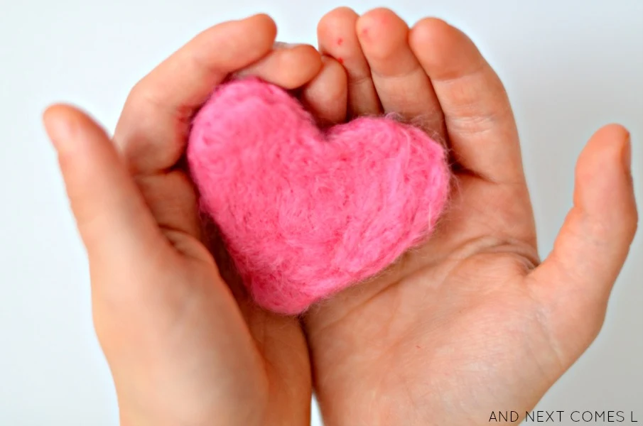 How to make felt worry hearts for kids