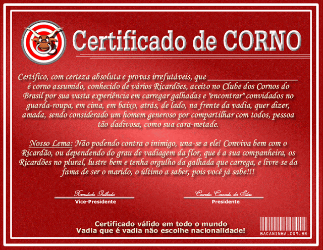 Show de BURRICES do Clube Cético Certificado_de_corno