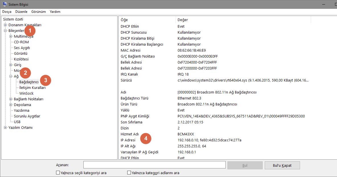 Windows'ta IP adresi bulmanın 8 yolu (tüm sürümleri) 8 ipadresini %25C3%25B6%25C4%259Frenme sistem bilgisi