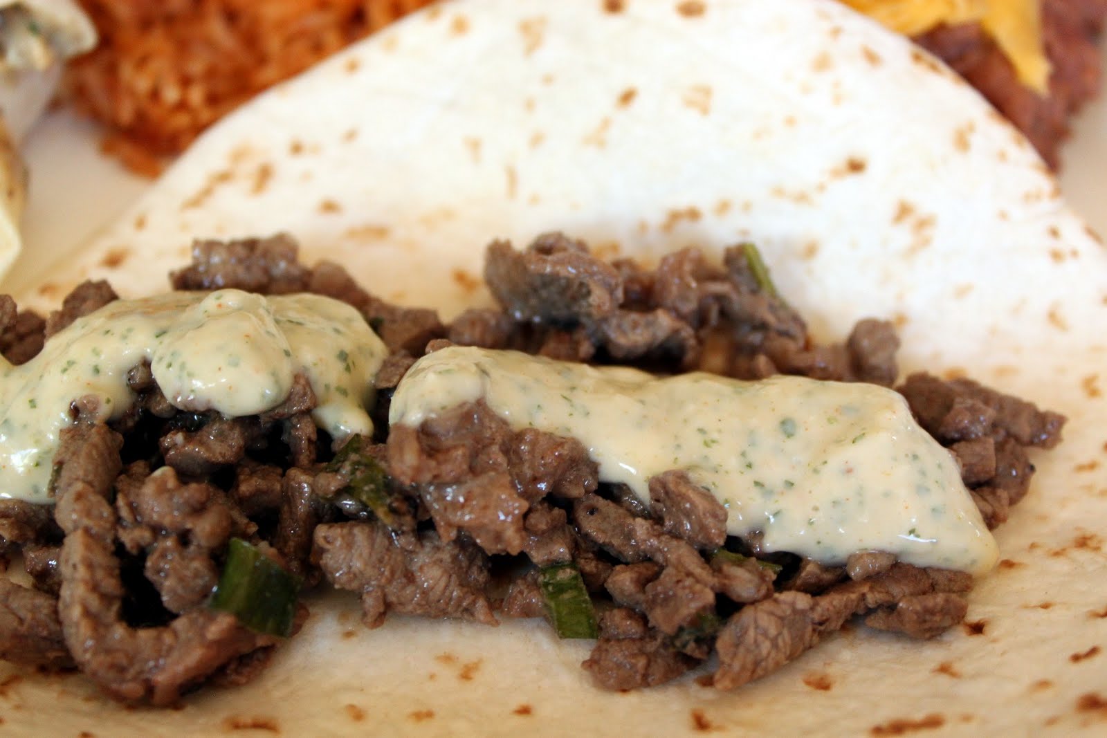 Mama Bear Gets Chatty Steak Soft Tacos with LimeCilantro Aioli