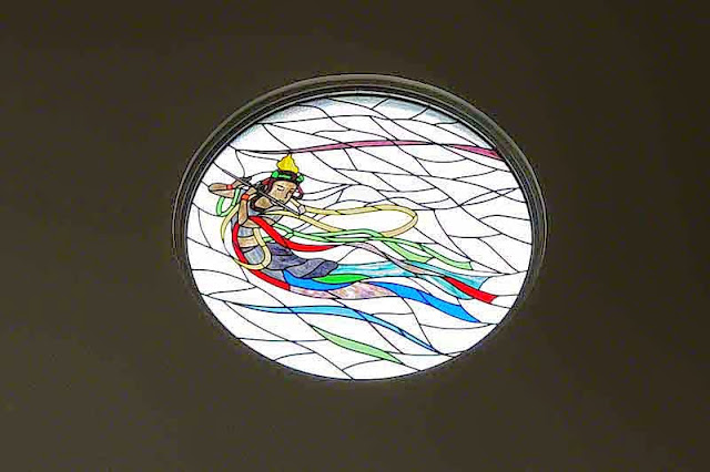 stained glass, heavenly maiden