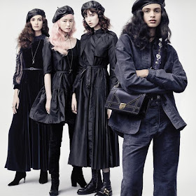 Camille Hurel, Fernanda Ly, Grace Hartzel and Aira Ferreira captured by Brigitte Lamcombe for Dior Fall 2017 campaign