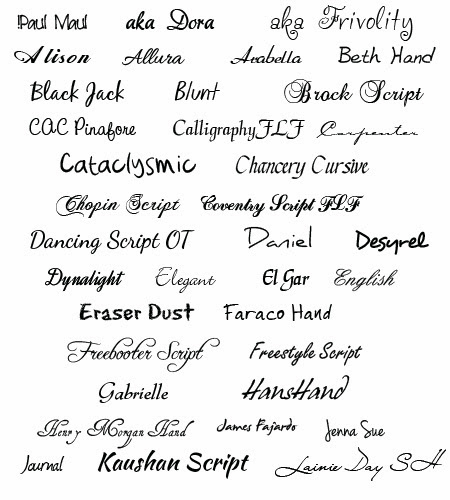 Dafont Handwriting