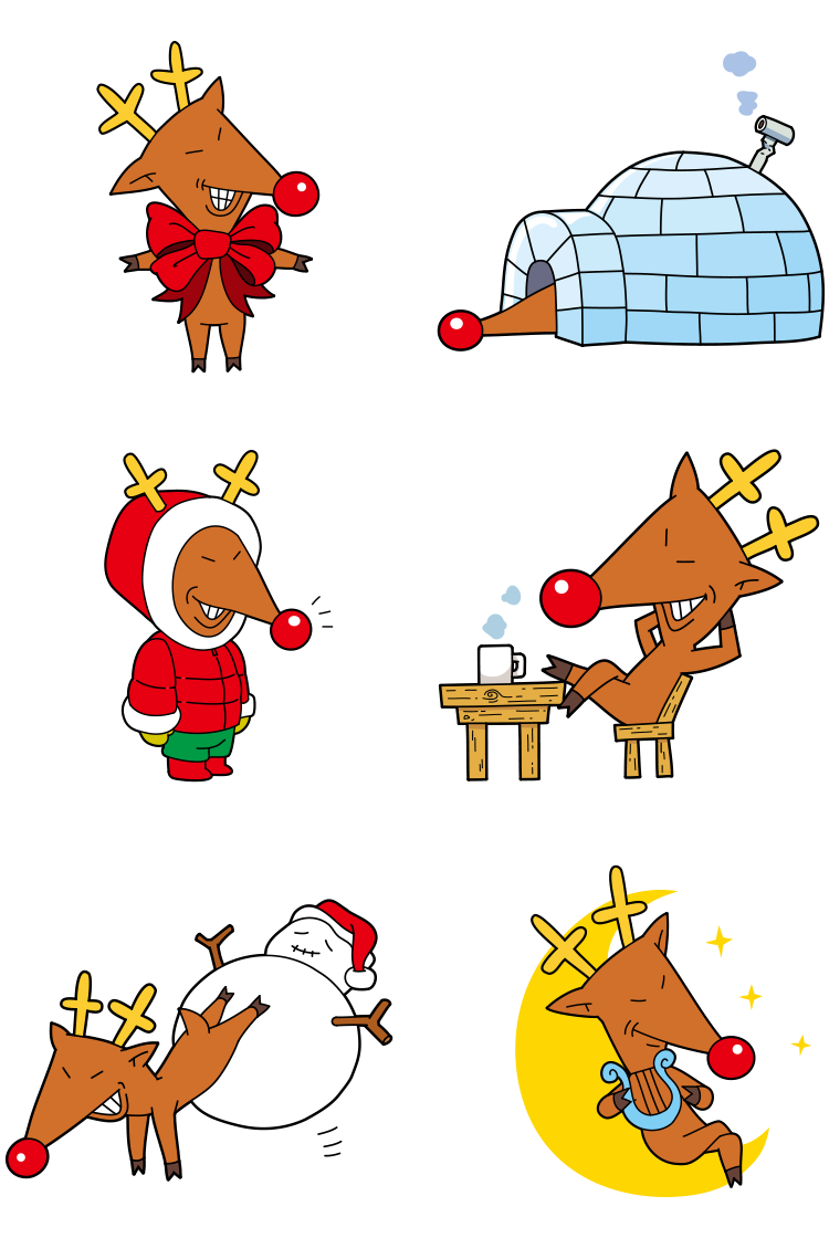 LINEスタンプ クリスマス qbnoco キュビノコ