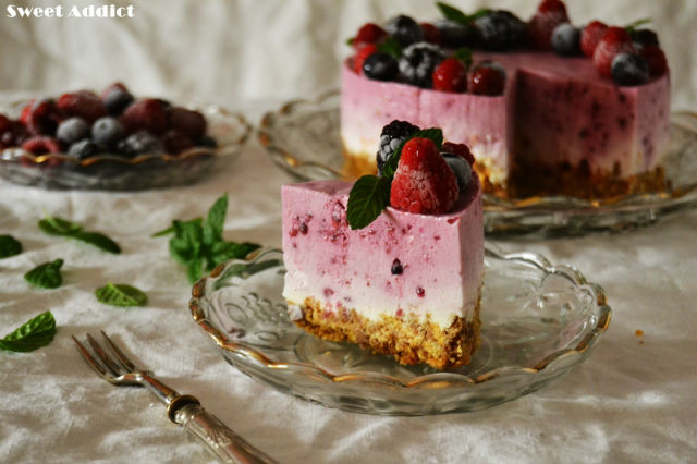 tartas fáciles sin horno tarta de frutos rojos