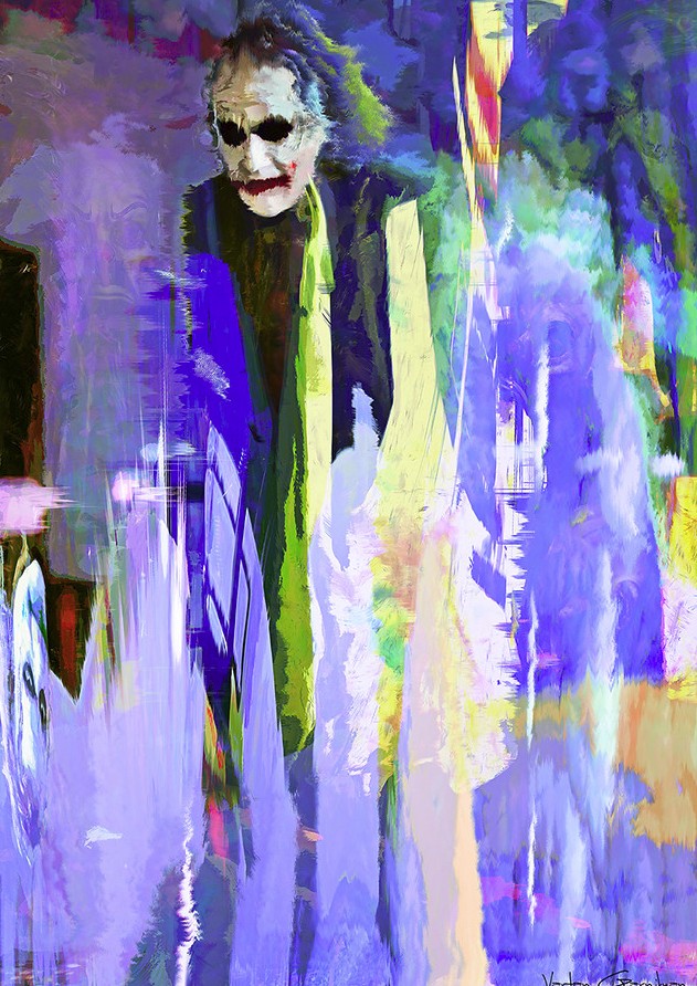 07-Joker-Heath-Ledger-Vartan-Garnikyan-Works-of-Art-Paintings-Batman-and-Joker-Themed-www-designstack-co