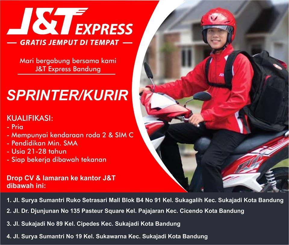 Lowongan Kurir/Sprinter J&T Bandung Januari 2019 ...