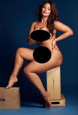 @InstaMag - Model Ashley Graham ditched her clothes to pose completely nude for the latest issue of a magazine. ashley-graham-poses-completely-nude