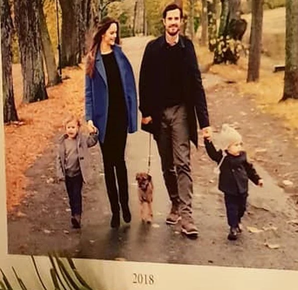 Christmas greeting card of Prince Carl Philip, Princess Sofia and their sons Gabriel and Alexander was published