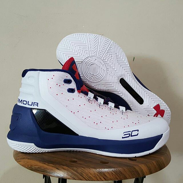 Under Armour Curry 3 USA White Navy Premium Luvi Clothing