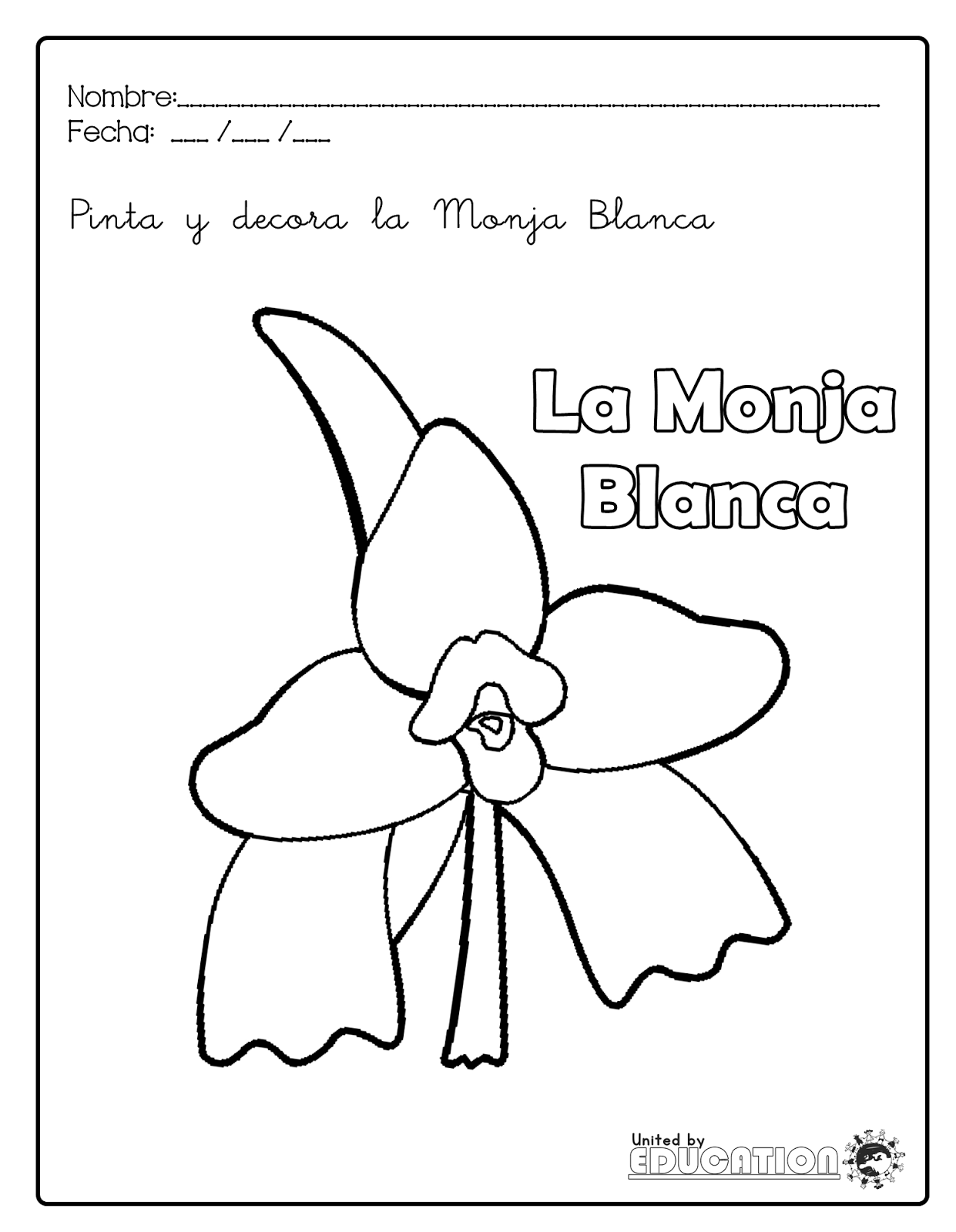 La Monja Blanca De Guatemala Para Colorear | Images and Photos finder