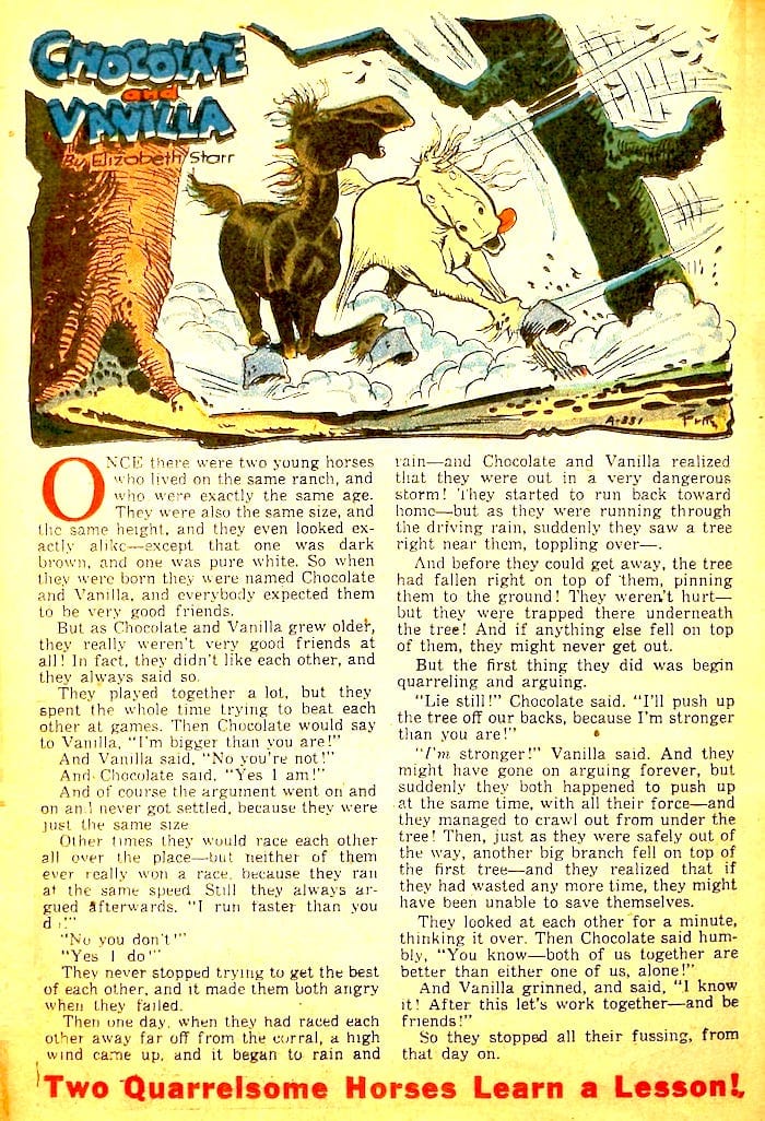 Golden age 1940s funny animal comic book page art by Frank Frazetta - Happy Comics #27