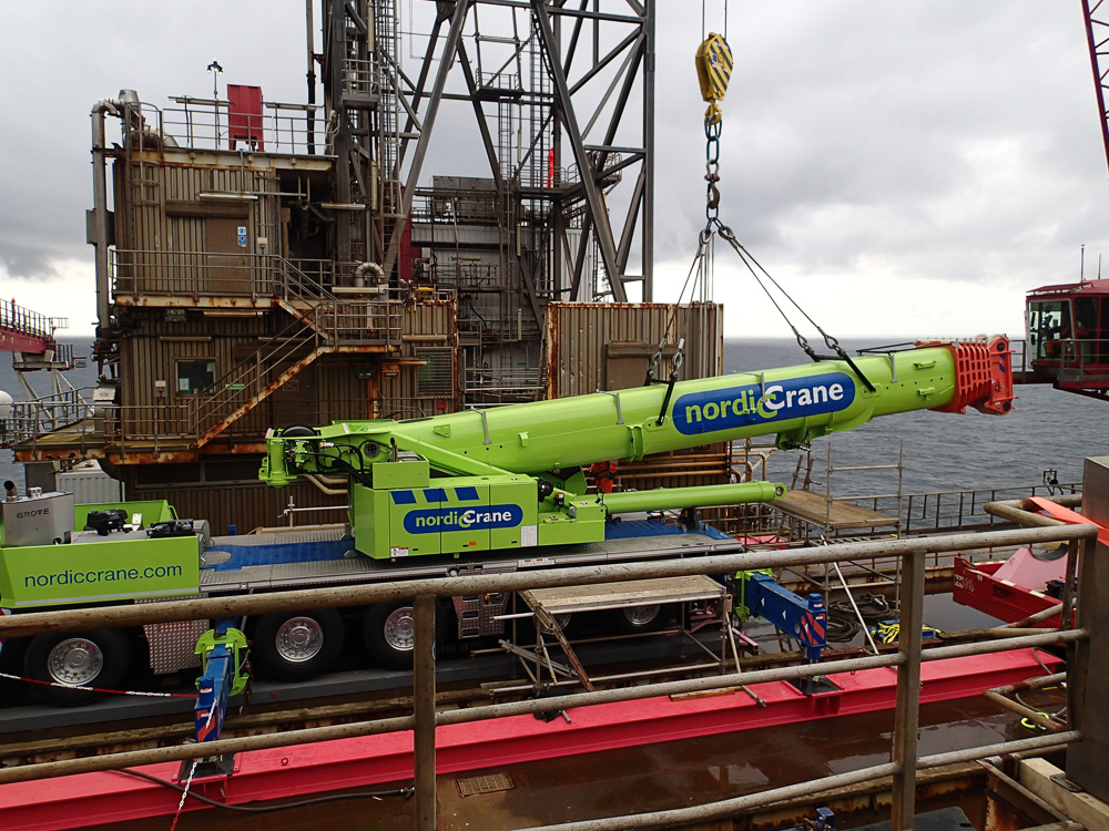 job completed by Nordic Crane at North Sea
