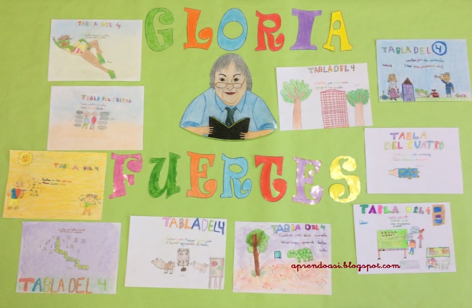 APRENDO ASÍ TABLA DE MULTIPLICAR DEL 4 GLORIA FUERTES