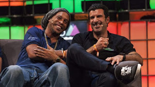 Ronaldinho Figo Web Summit football web summit