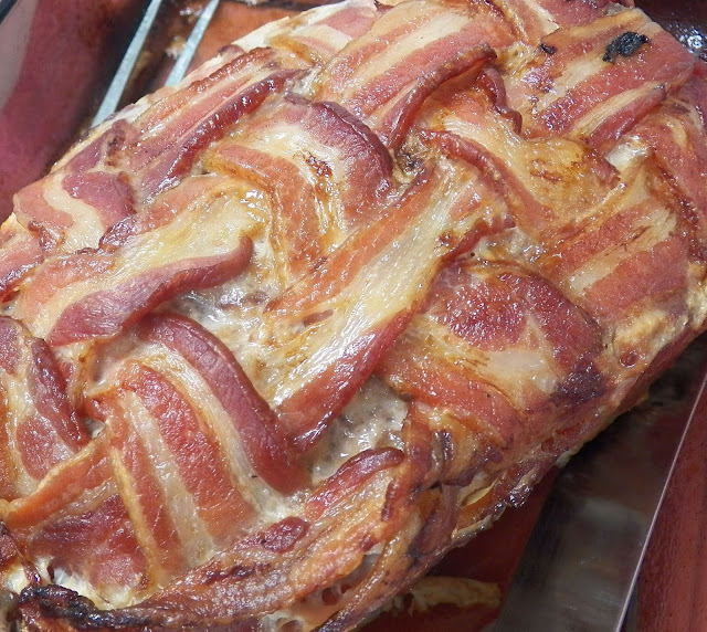 Forloren Hare - Danish Meat Loaf baked with a covering of bacon.