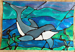 stained glass ocean watercolor project designs lesson kathy angelnik painting glue water using oil idea 2050 pop pastels