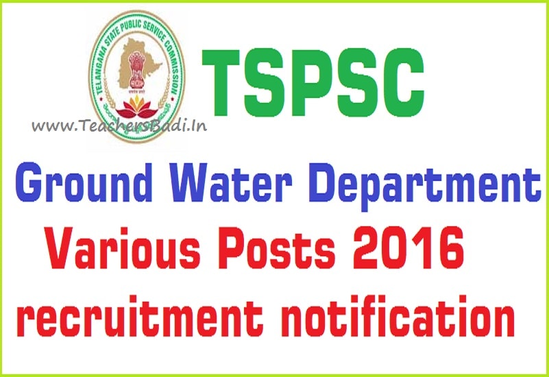 TSPSC Ground Water department Posts 2016 recruitment Results