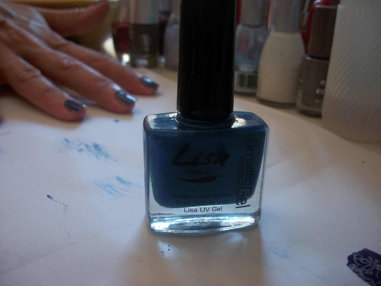 theThoughtofFrida nail art blu e argento