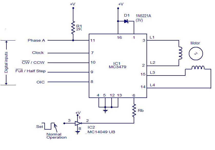 Schematic & Wiring Diagram: MC3479 Stepper Motor Driver