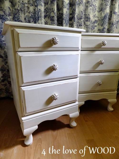 4 the love of wood SHABBY CHIC NIGHTSTANDS bedside tables with