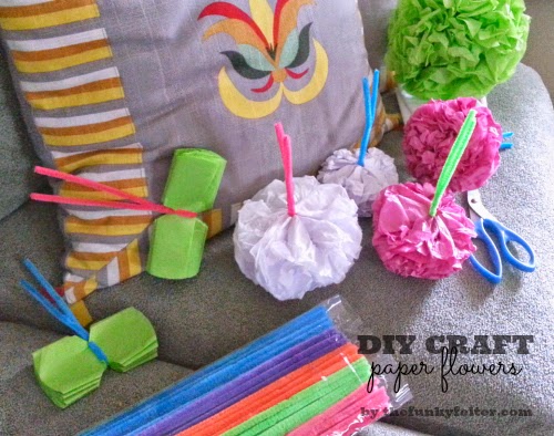 diy tissue paper flower craft tutorial for home decorating