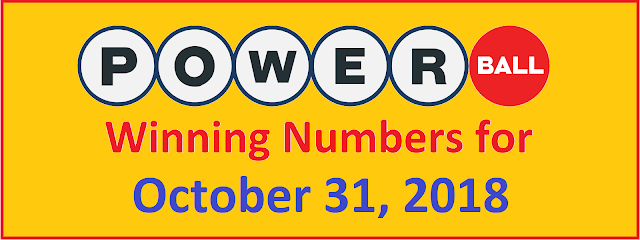 PowerBall Winning Numbers for Wednesday, 31 October 2018