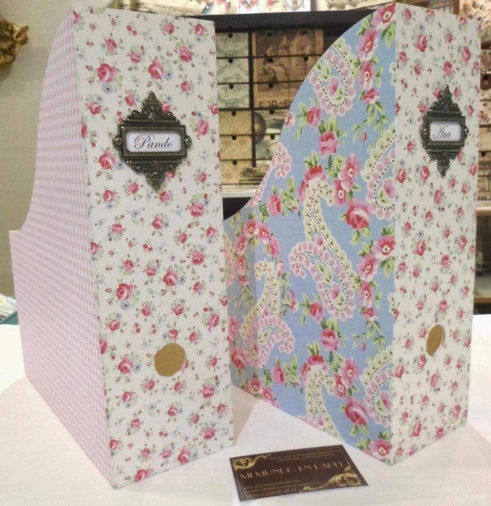 Manualidades El taller de Tere: Archivadores de madera