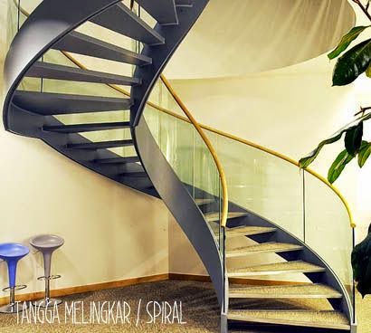 TANGGA MELINGKAR / SPIRAL DESAIN-TANGGA-BENTUK-MELINGKAR/SPIRAL