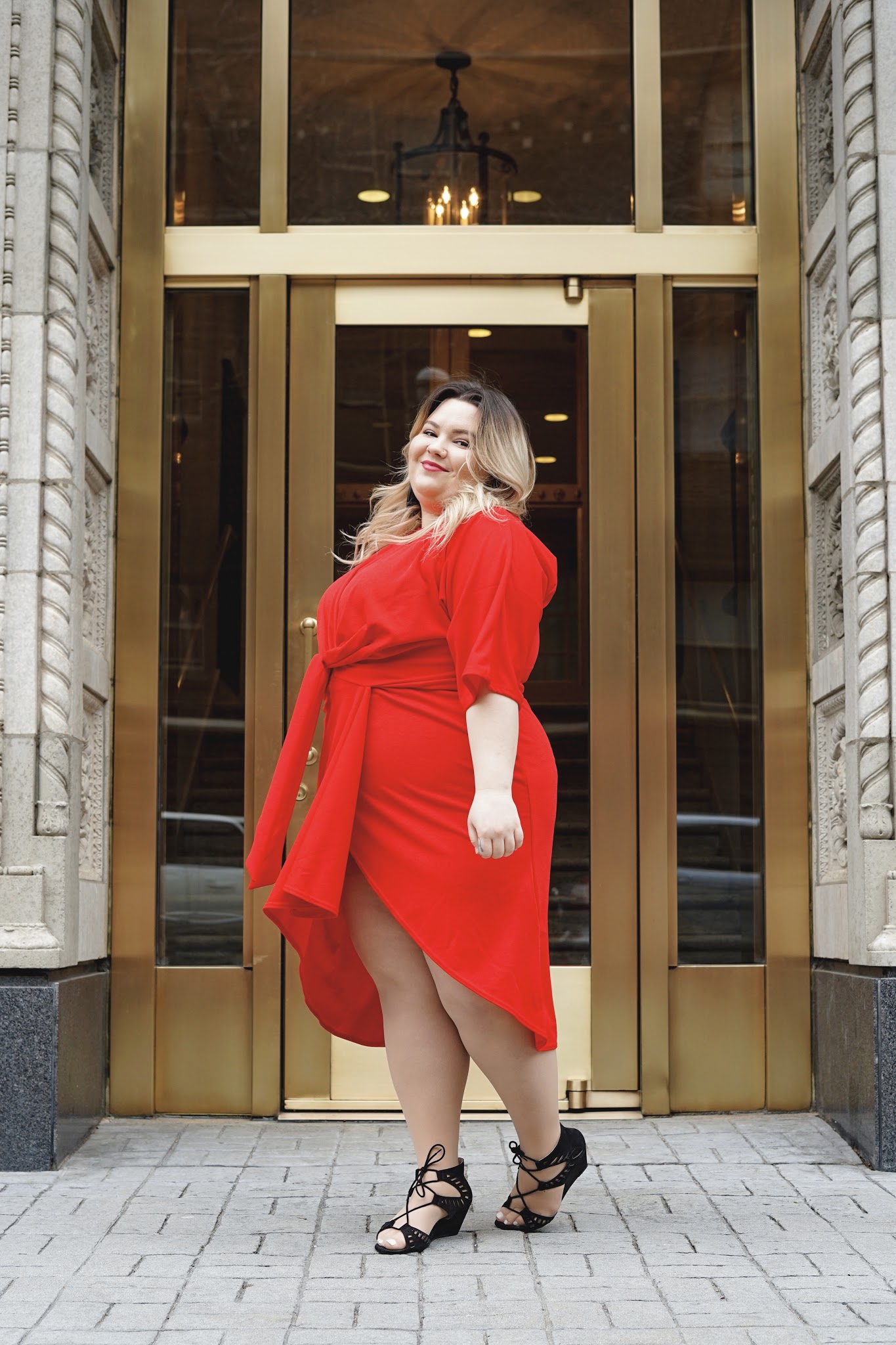 petite red dress