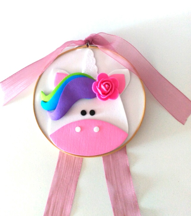 bastidor, goma eva, unicornio, diy, handmade