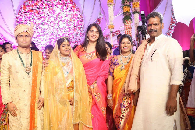 Anushka Shetty at Shyam Prasad Reddy's daughter Maithri's wedding Anushka Shetty at Shyam Prasad Reddy's daughter Maithri's wedding