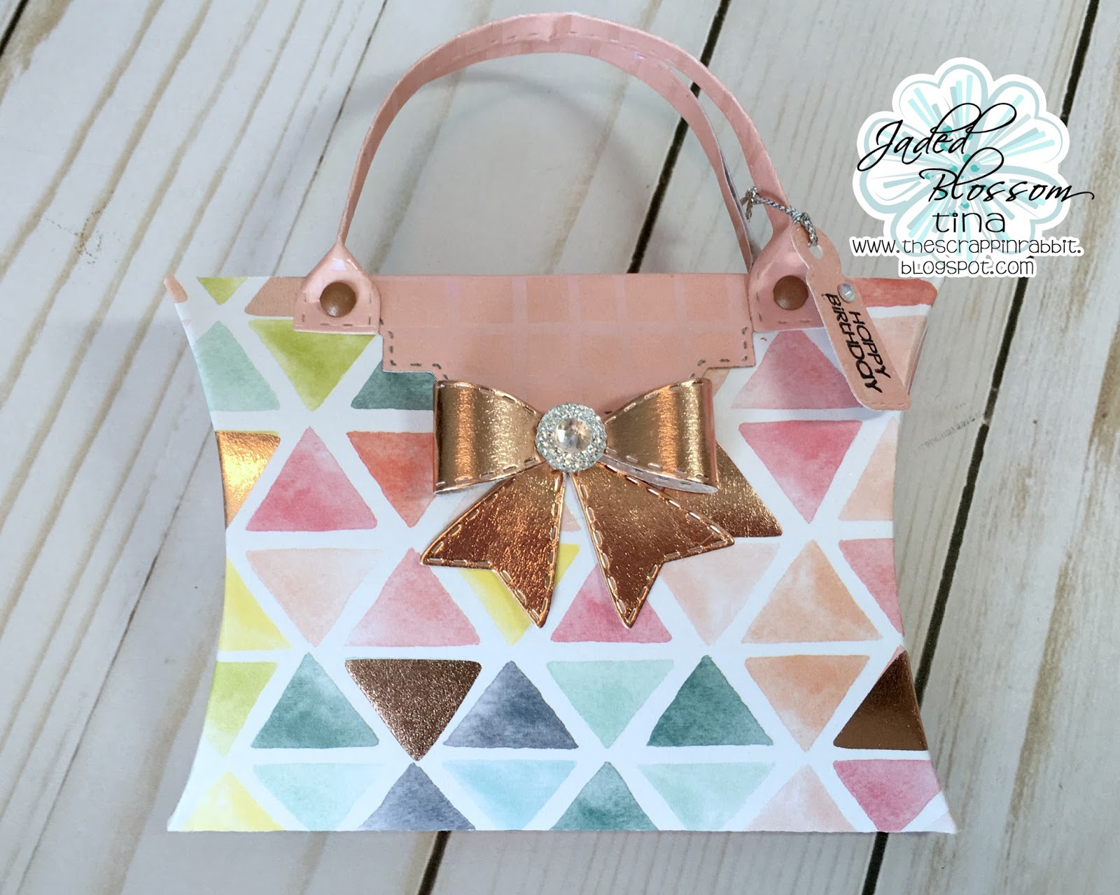 Jaded Blossom Pillow Box Purse/Handbag