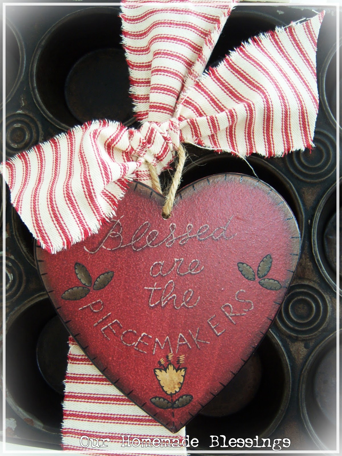 Shoregirl's Creations Rusty Muffin Tin Decor