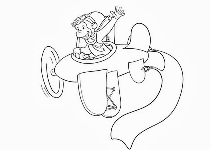 face of curious george coloring pages - photo #26