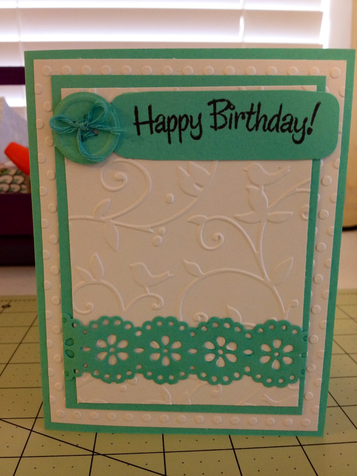  Marilyn's Cricut Cards Embossed Birthday Card