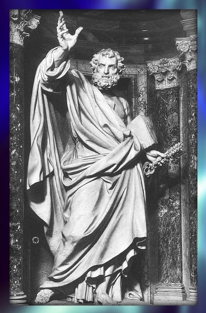 Апостол петра молния. Апостол Симон статуя. Статуя апостола Петра в Риме.