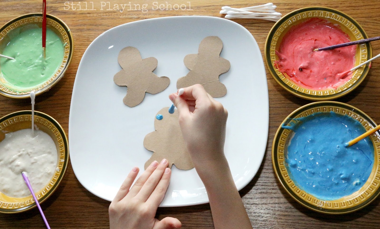 Fake Gingerbread House Ornaments with Homemade Puff Paint – Twelve On Main