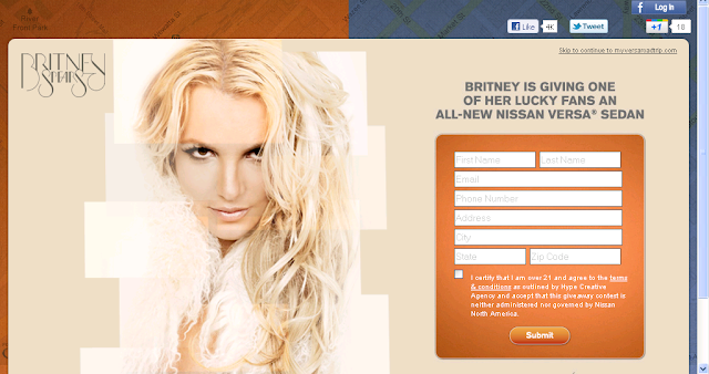 Win Sedan on Britney Contest!