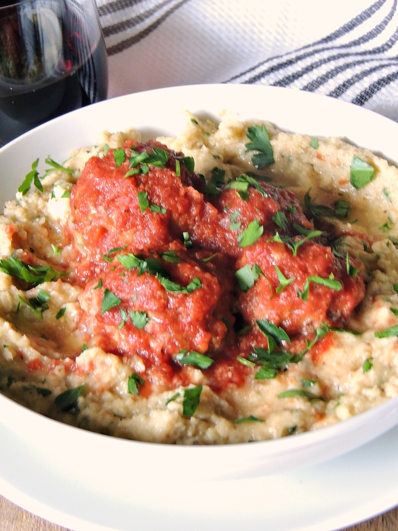 Porcupine Meatballs - A healthier version of the traditional porcupine meatballs, these use brown rice in place of regular white. Serve these delicious meatballs, over a bed of roasted cauliflower mash, for a delicious and nutritious meal from www.bobbiskozykitchen.com