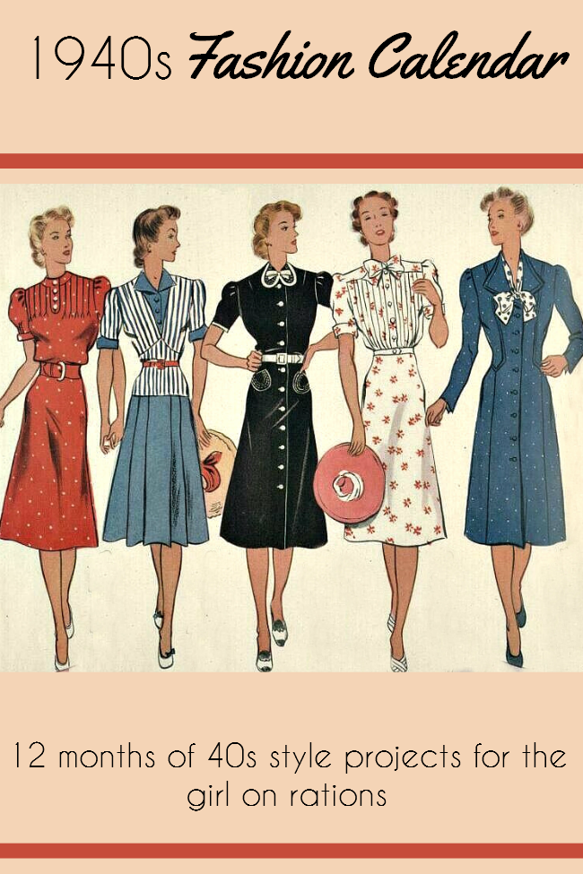 1940s fashion calendar