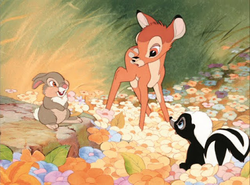 Bambi, Flower, Thumper Bambi 1942 animatedfilmreviews.filminspector.com