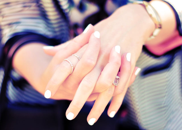 white nails