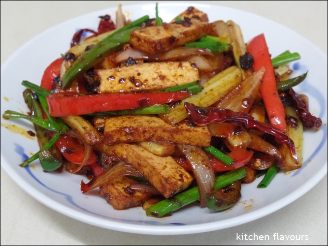 kitchen flavours StirFried Tofu with Black Bean and Chilli