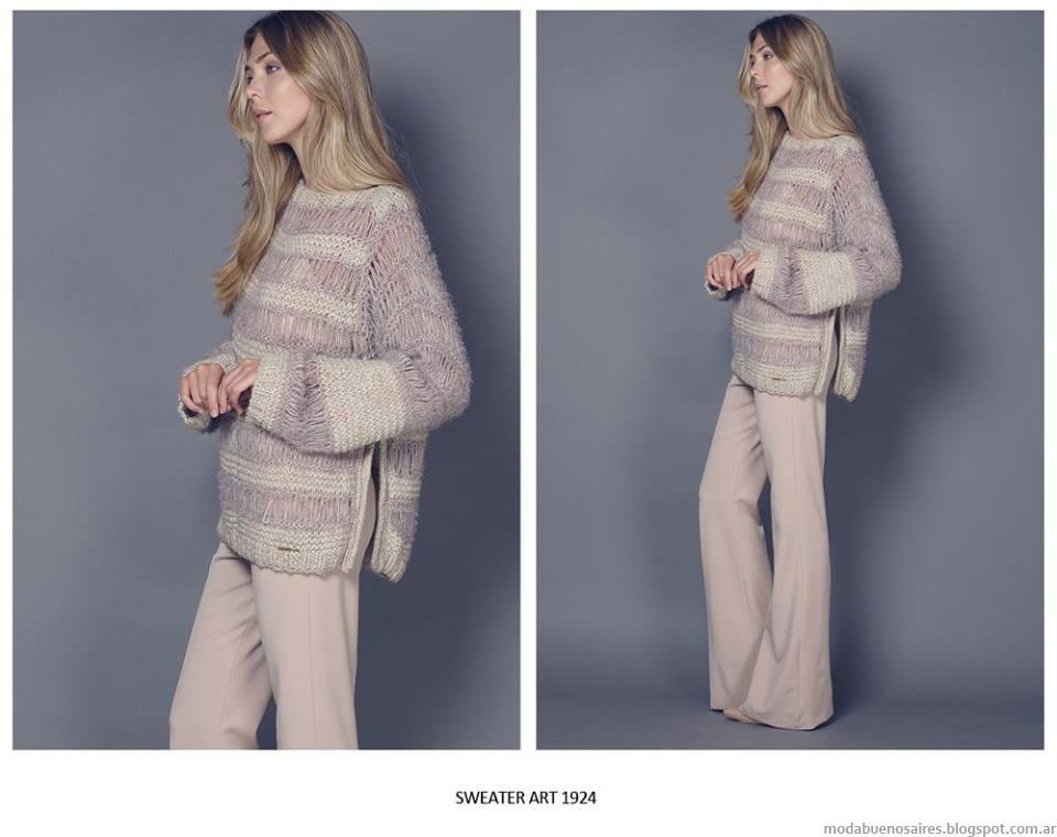 Sweaters tejidos invierno 2015 Agostina Bianchi.